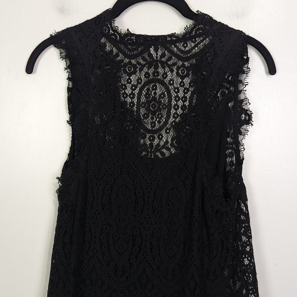 Free People Heart in Two Mini Black Lace Dress Size XS - Picture 6 of 9